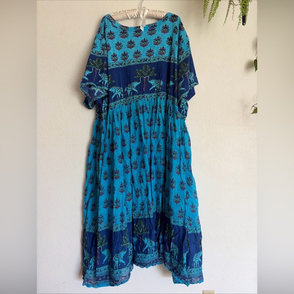 Vintage Comfort Choice Women's Multicolor Floral Cotton Lounge Dress size 4X - Picture 4 of 4
